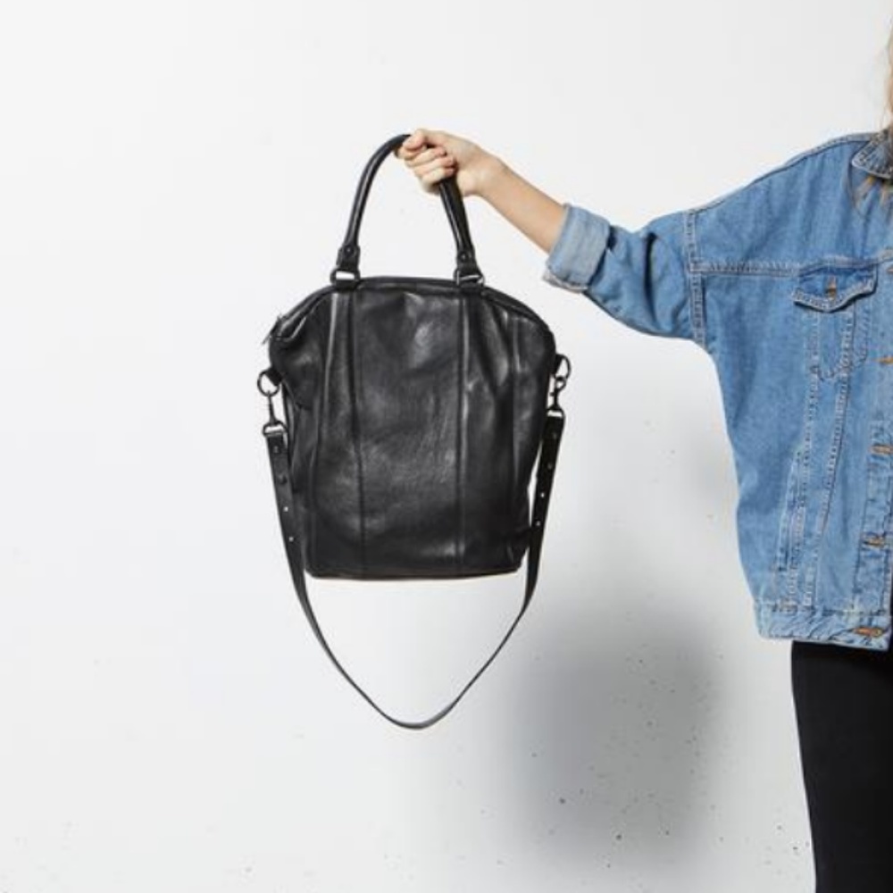 STATUS ANXIETY SOME SECRET PLACE LEATHER BAG BLACK